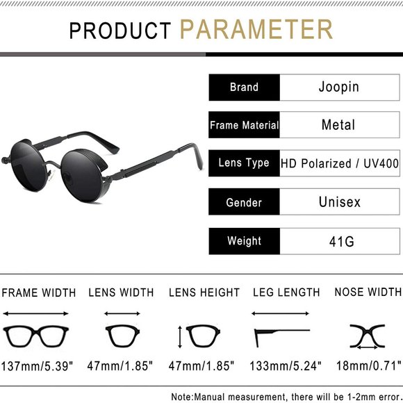Polarized Round Sunglasses Women Men Circle main image 4